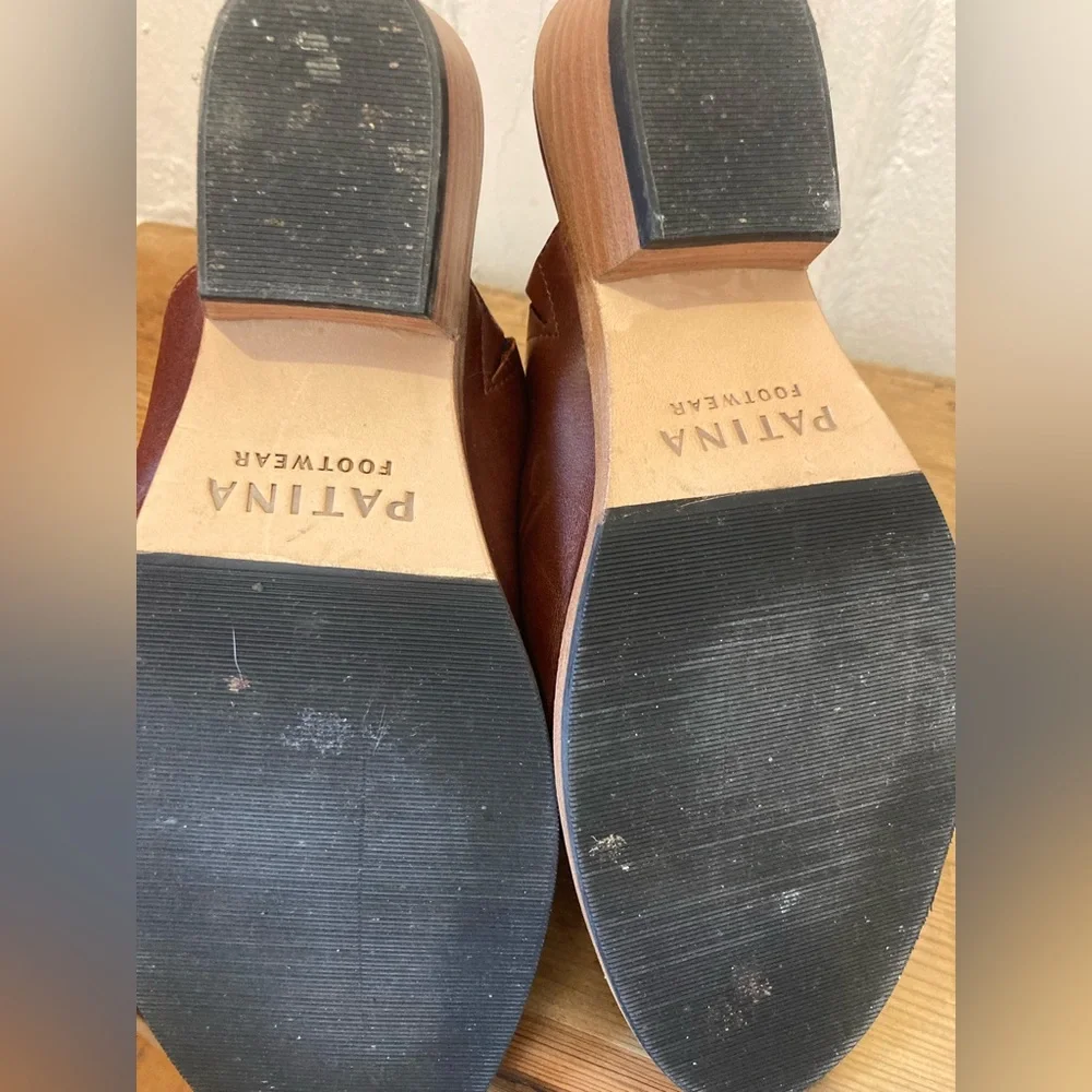 Portland Leather Patina Open Toe Mules, size 7 - Picture 2 of 5